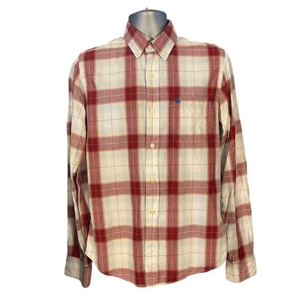 Abercrombie & Fitch Muscle Fit Checked Cotton Button Down Size M - Picture 1 of 7